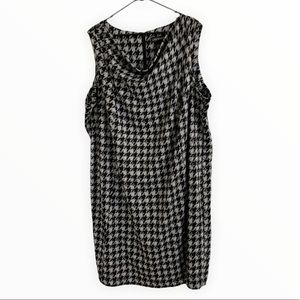 Lane Bryant houndstooth cowl dress 26